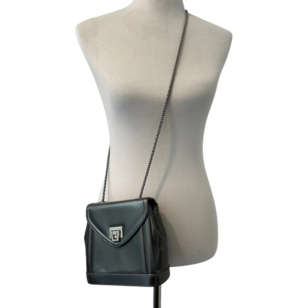 Elegant pewter metallic Leather Frenchy of California made in USA Women's Bag